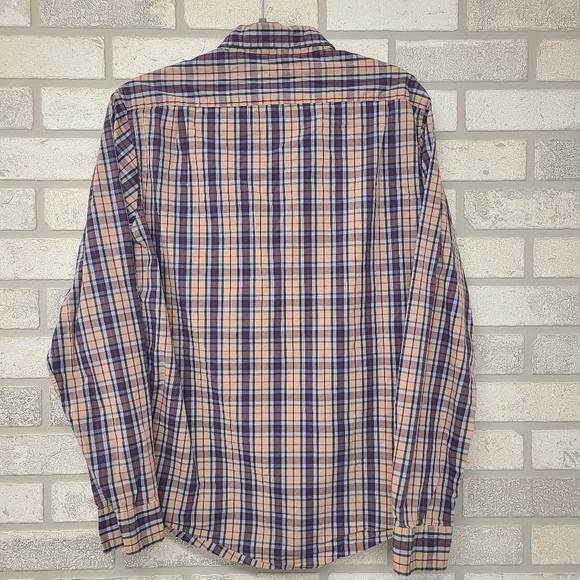 Taylor Vintage Plaid Button Down Collared Shirt Size Medium - Picture 4 of 5